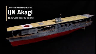 IJN Akagi Model Made from Cardboard [upl. by Ramej]