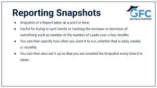 Salesforce Associate Certification  Salesforce Reporting Snapshots [upl. by Aehtna468]