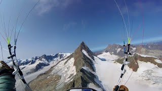 Paragliding Crossalps Fiesch Finsteraarhorn Berneroberland [upl. by Wini210]