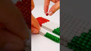 Best Tiny Magnetic Balls 👀 🤔 😅 DIY  italy Flag on Magnetic Balls shorts italy [upl. by Hcelemile]