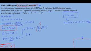fórmula empírica 04b y molecular [upl. by Ahsatal534]