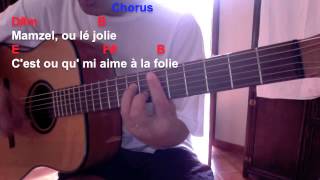 Apprendre Mamzel lamour  Joel VIGNE  Guitar Lesson Namus974 [upl. by Giff]