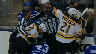 Kadri and Chara Exchange Cross Checks After Hit on Seidenberg [upl. by Loredo942]