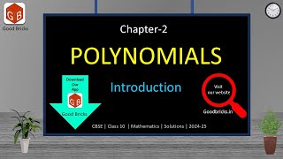 Introduction  Chapter2  Polynomials  CBSE  Class10  Mathematics  Solutions [upl. by Ynnaj788]