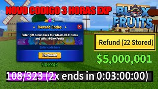 NOVO CÓDIGO 25 CÓDIGOS DE 2X XP BELI E RESET NO BLOX FRUITS 2024  blox fruit codes [upl. by Yenoh]