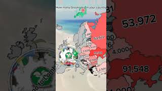 How many Greeks live in your country mapping mappingvideo map europe greeks greece population [upl. by Hemingway]