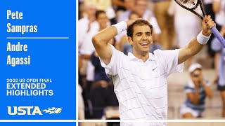 Pete Sampras vs Andre Agassi Extended Highlights  2002 US Open Final [upl. by Becker]