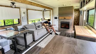 I Converted an old RV into a TINY HOME  Full build start to finish [upl. by Seuqram63]