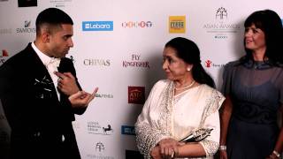 Jay Sean and Asha Bhosle Duet at The Asian Awards 2011 [upl. by Yonatan238]