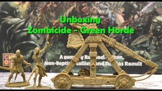 Unboxing  Zombicide Green Horde  Miniatures Close Ups  Brettspiele [upl. by Eicam]