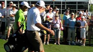 Tiger Woods  First Tee Shot Ever at Kingston Heath  Australian Masters 2009 [upl. by Namyw]