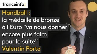 Handball  la médaille de bronze à lEuro quotva nous donner encore plus faimquot [upl. by Ahsieyk]