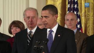 President Obama Signs National Defense Authorization Act [upl. by Ariam]