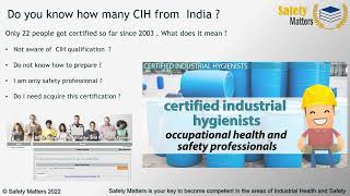 A Introduction to CIH Certified Industrial Hygienist [upl. by Vitia]