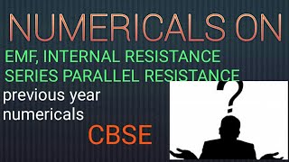 Numericals of emf internal resistance  series parallel resistance class 12  current electricity [upl. by Ahsimot]