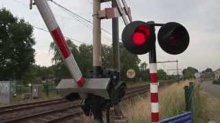 Dutch railroad crossing  AHOB Wezep 2 [upl. by Aralomo]