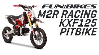 Product Overview M2R Racing KXF125 120cc 76cm Black Red Pit Bike [upl. by Dwan]