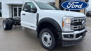 2024 Ford F550 4x4 Chassis Cab DRW XL 660A 67L Power Stroke V8 Diesel in Oxford White WalkAround [upl. by Ardena]