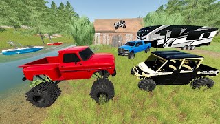 Millionaire Buys New Campers and ATVs for Muddy Adventure  Farming Simulator 22 [upl. by Columba241]