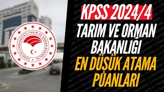 KPSS 20244 TARIM VE ORMAN BAKANLIĞI EN DÜŞÜK ATAMA PUANLARI AÇIKLANDI HANGİ BÖLÜM KAÇLA KAPATTI [upl. by Yatnuhs]