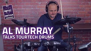 Al Murray Talks TourTech Electronic Drums [upl. by Lekzehcey]