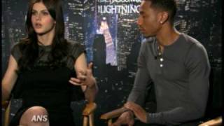 BRANDON T JACKSON JR amp ALEXANDRA DADDARIO ANS PERCY JACKSON INTERVIEW [upl. by Fredette756]