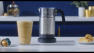 Nespresso Aeroccino 4  How to make a Caffe Latte [upl. by Atiekan]