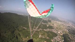 out of control Reserve parachute Toss Twist of Lines SAT fullstall japan 2013 9 13 [upl. by Housen207]