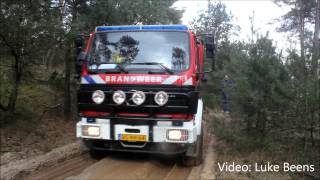 Brandweer Gelderland Midden houdt grote natuurbrandoefening rondom Laag Soeren 15 03 2014 [upl. by Wernda]