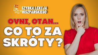 Popularne hiszpańskie akronimy  Szybka lekcja hiszpańskiego [upl. by Reerg891]