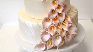 Three Tier Wedding Cake with sugar Flowers [upl. by Tobe]