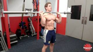 How To Standing StraightBar Military  Overhead Press [upl. by Schechinger]