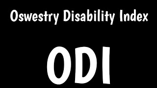 Oswestry Disability Index  Oswestry Low Back Pain Disability Questionnaire [upl. by Nagear808]