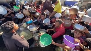 Gazans scramble for food days after trucks were looted 🙏🙏🙏😱🤯 [upl. by Ayekat476]