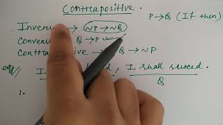 converse inverse and contrapositive example  discrete mathematics  HINDI  Niharika Panda [upl. by Earlie]