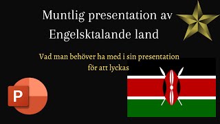 Muntlig presentation Engelsktalande Land  ANIVÅ  Engelska 5 och 6 AJR [upl. by Meridel]