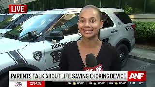 New device helps Dunwoody police officer save choking child’s life [upl. by Aneerbas]