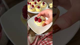 Serniczki z malinami 😍 recipe przepis food furajedzenia deser [upl. by Enellek83]