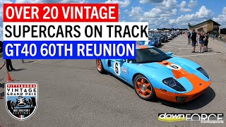 27 Vintage Supercars roll on track at Pitt Race  Downforce Motorsports [upl. by Anaiq]