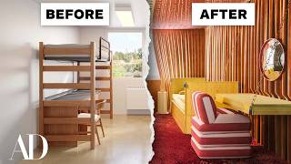 3 Interior Designers Makeover The Same College Dorm Room  Space Savers  Architectural Digest [upl. by Myrta88]