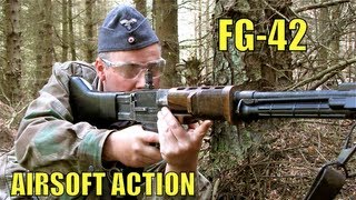 WWII Airsoft FG 42 M14 Sten M16 POW Scotland [upl. by Keligot]