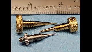 Making a bespoke carburator needle  forming external threads with a tap [upl. by Philip]