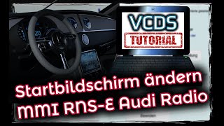 VCDS Startbildschirm ändern beim MMI RNSE Audi A4 B6 [upl. by Attesor]