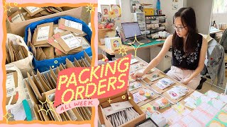 ✸ Packing Orders For My Small Biz ✸ 600 orders nervous launch day amp future thoughts [upl. by Xylina]