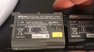 Nikon ENEL15a Battery Test if Genuine [upl. by Nafets968]