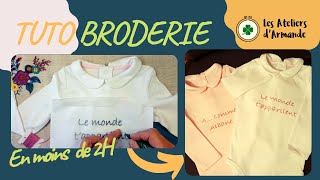 Tuto Broderie  Personnaliser un vêtement en moins de 2h   DIY [upl. by Michale]