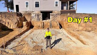 Restoring A 7000 Mansion Building The Movie Theatre Foundation Pt 1 [upl. by Pavla449]