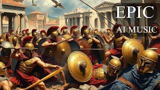 Rome  Battle of Corinth Fall of Ancient Greece Epic AI Music [upl. by Relyuhcs]