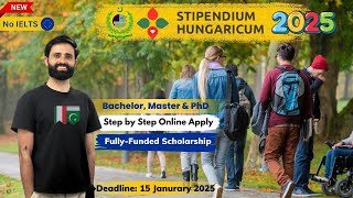 HEC Stipendium Hungaricum Scholarship 2025  Complete online Apply Hungary Scholarship [upl. by Milford]