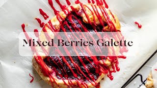 Mini Mixed Berries Galette  Bake with Joy [upl. by Dnilazor]